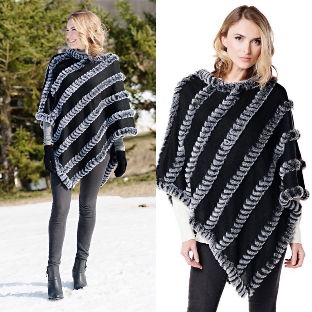 Faux Fur Poncho